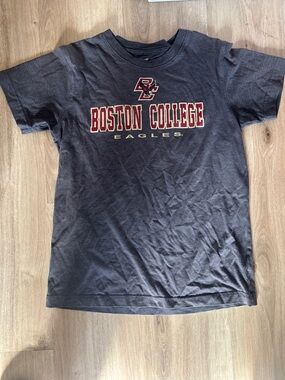 Kids Short Sleeve Tee - Boston College Charcoal with Maroon Logo
